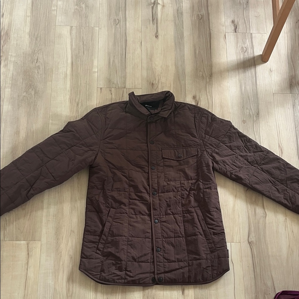 Men's Quilted Brown Shirt Jacket